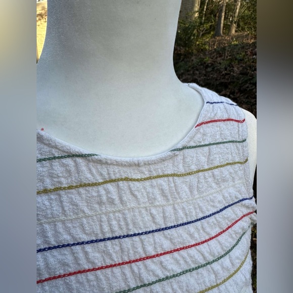 Madewell Multi colored rouched tank size Small - Picture 3 of 5